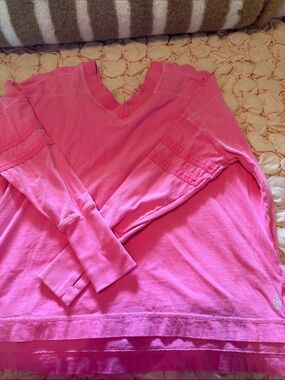 Free People Hot Pink long sleeve muscle tee size XS